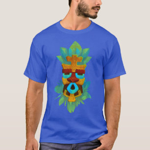 Tiki Mask med struktur T Shirt