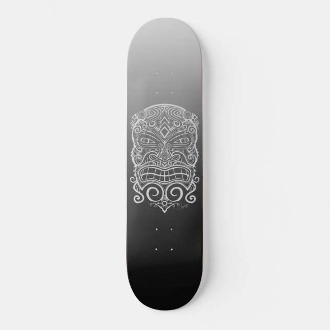 Tiki Mask Mini Skateboard Bräda 18,5 Cm (Framsida)