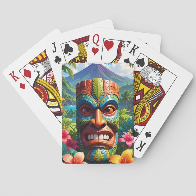 Tiki-mask telefonfodral casinokort (Baksidan)