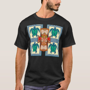 Tiki maskerar sköldpaddan tee