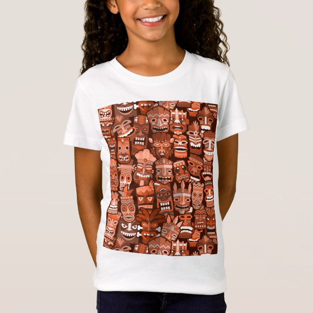TIKI Mönster 3 T Shirt (Framsida)