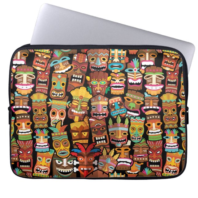 TIKI Mönster 4 Laptop Fodral (Framsidan)