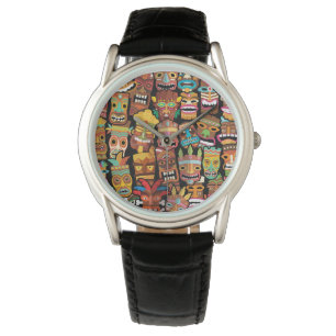 Tiki-mönster Armbandsur