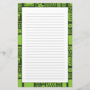 Tiki mönster brevpapper