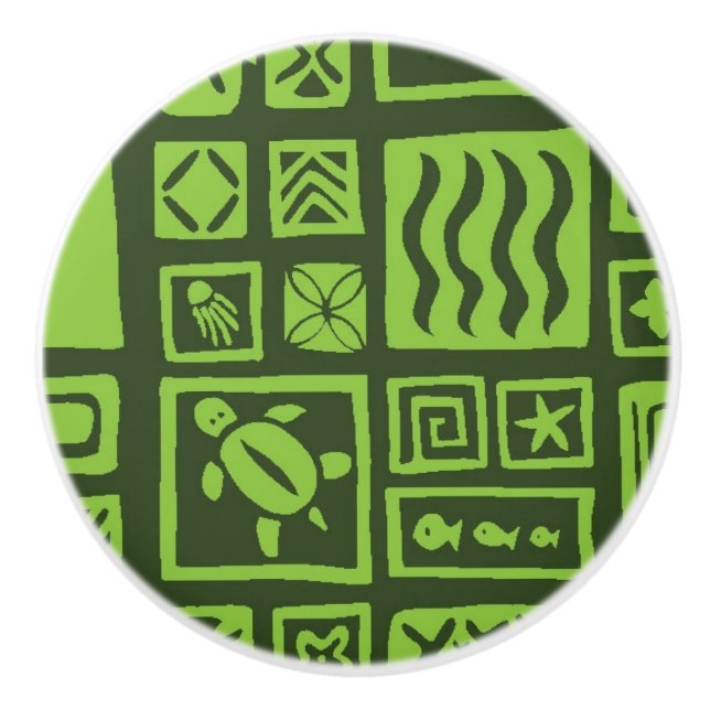 Tiki mönster knopp (Framsidan)