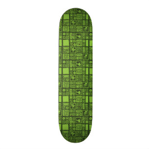 Tiki-mönster Mini Skateboard Bräda 18,7 Cm