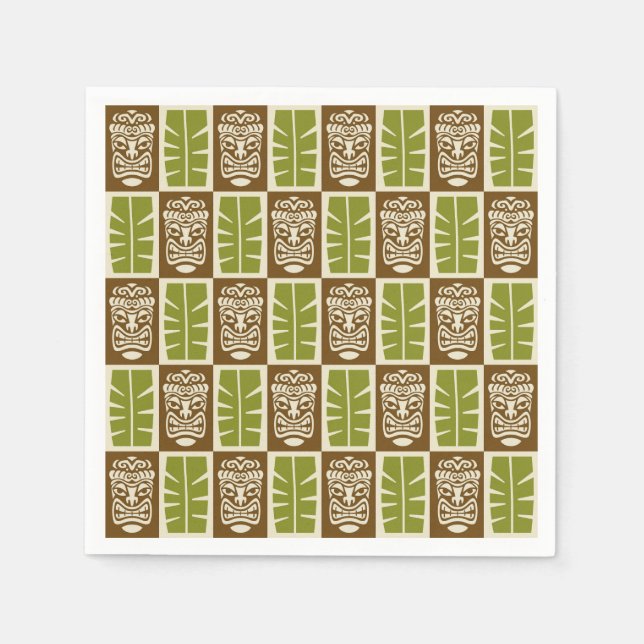 Tiki-mönster Pappersservett (Framsidan)