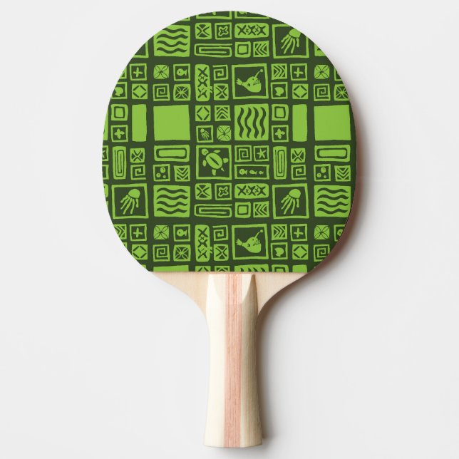 Tiki Mönster Pingisracket (Framsidan)