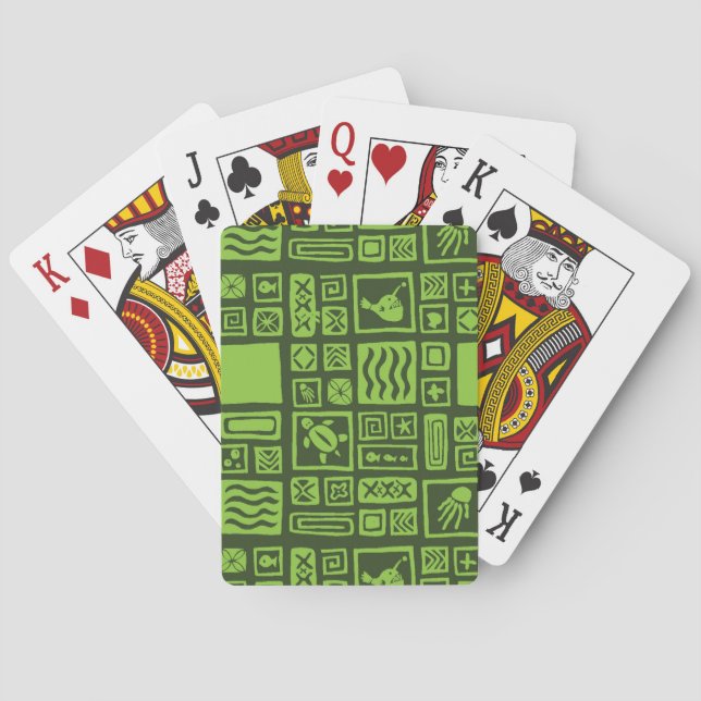 Tiki mönster spel kort (Baksidan)