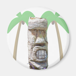 Tiki & palmträd magnet