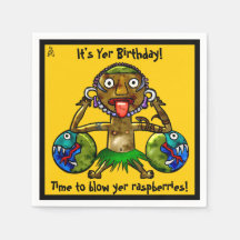 Tiki Party Funny Design på Gult (Personlig)