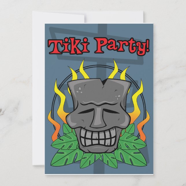 Tiki Party-inbjudan Inbjudningar (Framsida)