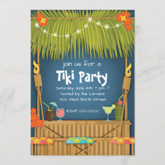 Tiki Party-inbjudan Inbjudningar
