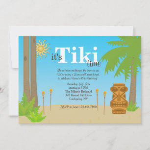 Tiki Party-inbjudan Inbjudningar