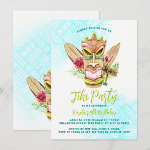 Tiki Party-inbjudningar Inbjudningar