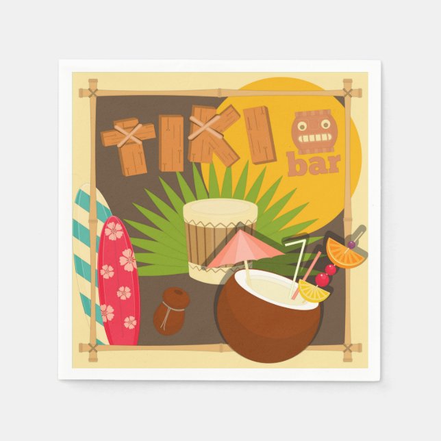 Tiki Party Pappersservett (Framsidan)