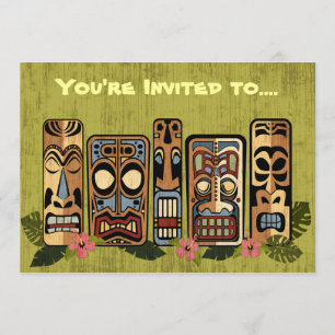 Tiki partyinbjudningar inbjudningar