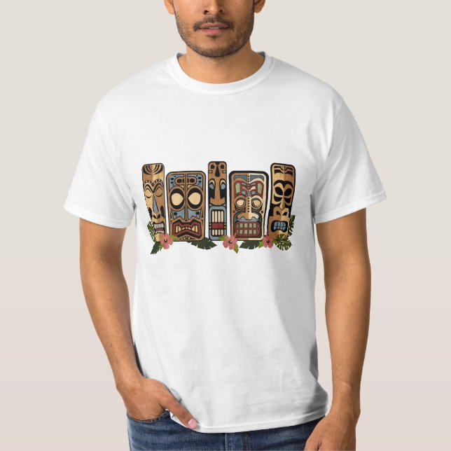 Tiki partymanar skjorta t-shirt (Framsida)