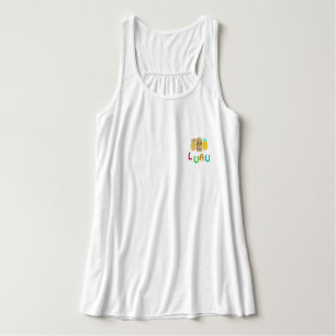 Tiki Pineapple Luau T-shirt Linne Med Racerback