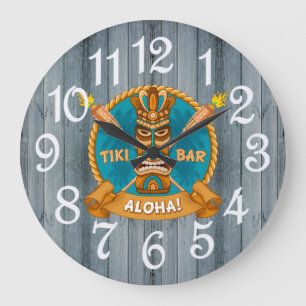 Tiki Pub Aloha Stor Klocka
