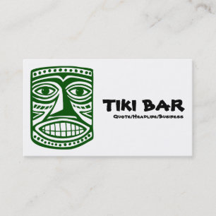 Tiki Pub - DK-Grönt, svartvitt Visitkort