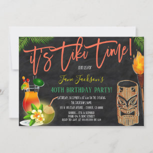 Tiki Pub Födelsedagsfest inbjudan