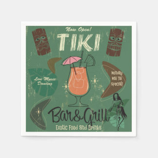 Tiki Pub&Grill Retro Cocktail Napkins Pappersservett