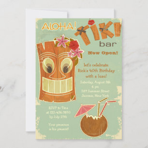 Tiki Pub-inbjudan Inbjudningar