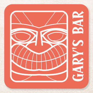 TIKI PUB Lägg till rutan Papper Underlägg namn Kvadrat