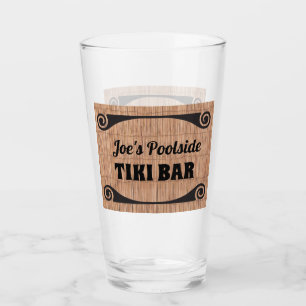 Tiki Pub med namn Bamboo Reed Background Glaskopp