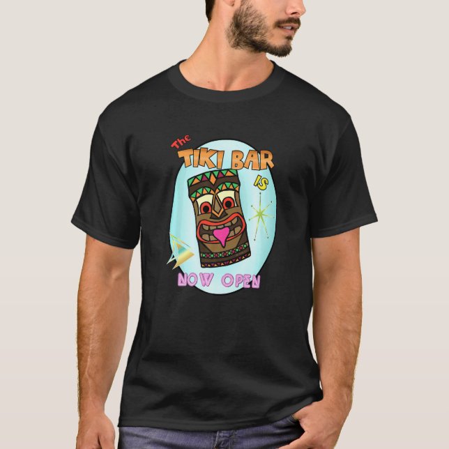 Tiki Pub Now Open T Shirt (Framsida)