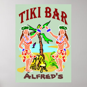 Tiki Pub Sign Poster