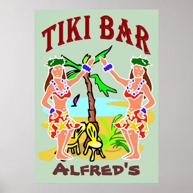 Tiki Pub Sign Poster (Framsidan)