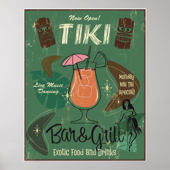 Tiki Pub&stödraster Poster (Framsidan)