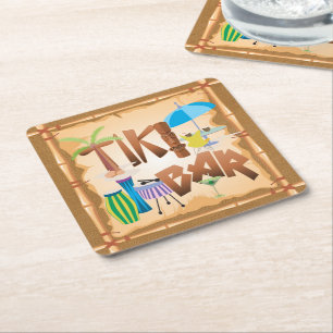 Tiki Pub Underlägg Papper Kvadrat