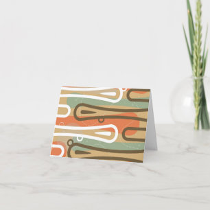 Tiki - Retro moderna noterar kortet Kort