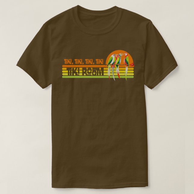 Tiki Room Vintage Retro T Shirt (Design framsida)