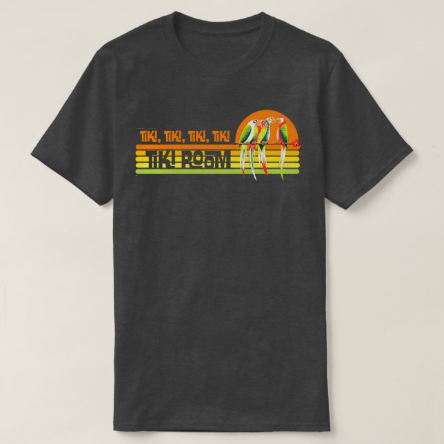 Tiki Room Vintage Retro T Shirt (Design framsida)