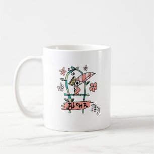 Tiki rumfåglar på en Perch vid tOny Tiki Kaffemugg