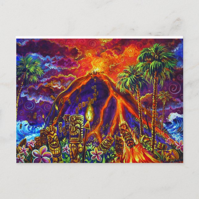 Tiki Sacrifice-vykort Vykort (Framsida)