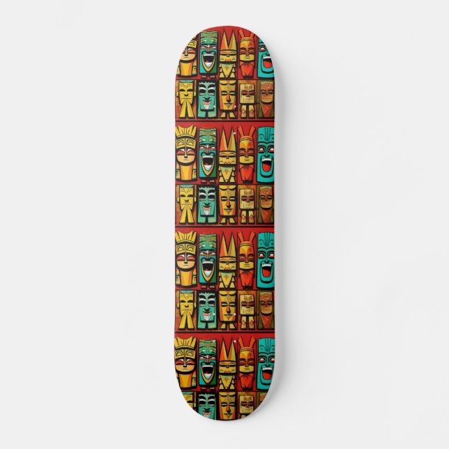 Tiki-skateboard Mini Skateboard Bräda 18,5 Cm (Framsida)