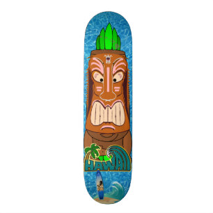 Tiki staty Hawaii Old School Skateboard Bräda 18 Cm