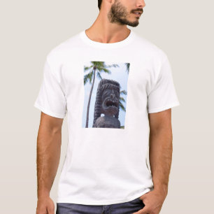 Tiki staty i Kona, Hawaii - T-tröja Tee Shirt
