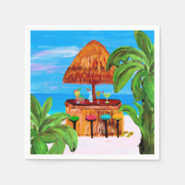 Tiki strand bar servetter