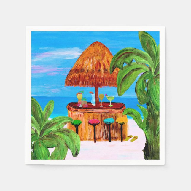 Tiki strand bar servetter (Framsidan)