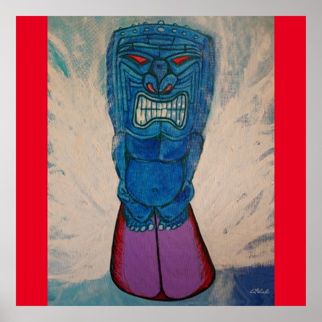 Tiki Surfa Kung Ken Gage Poster (Framsidan)