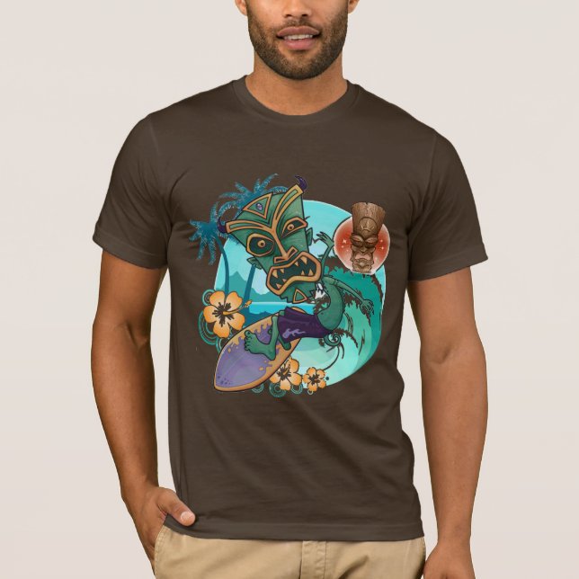 Tiki surfa tee shirt (Framsida)