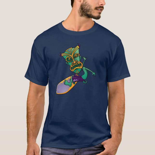 Tiki surfareDude Tee Shirt (Framsida)