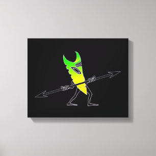 Tiki Surfer Grönt Canvastryck
