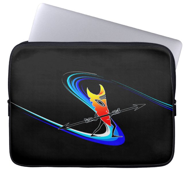 Tiki Surfer Laptop Sleeve (Framsidan)